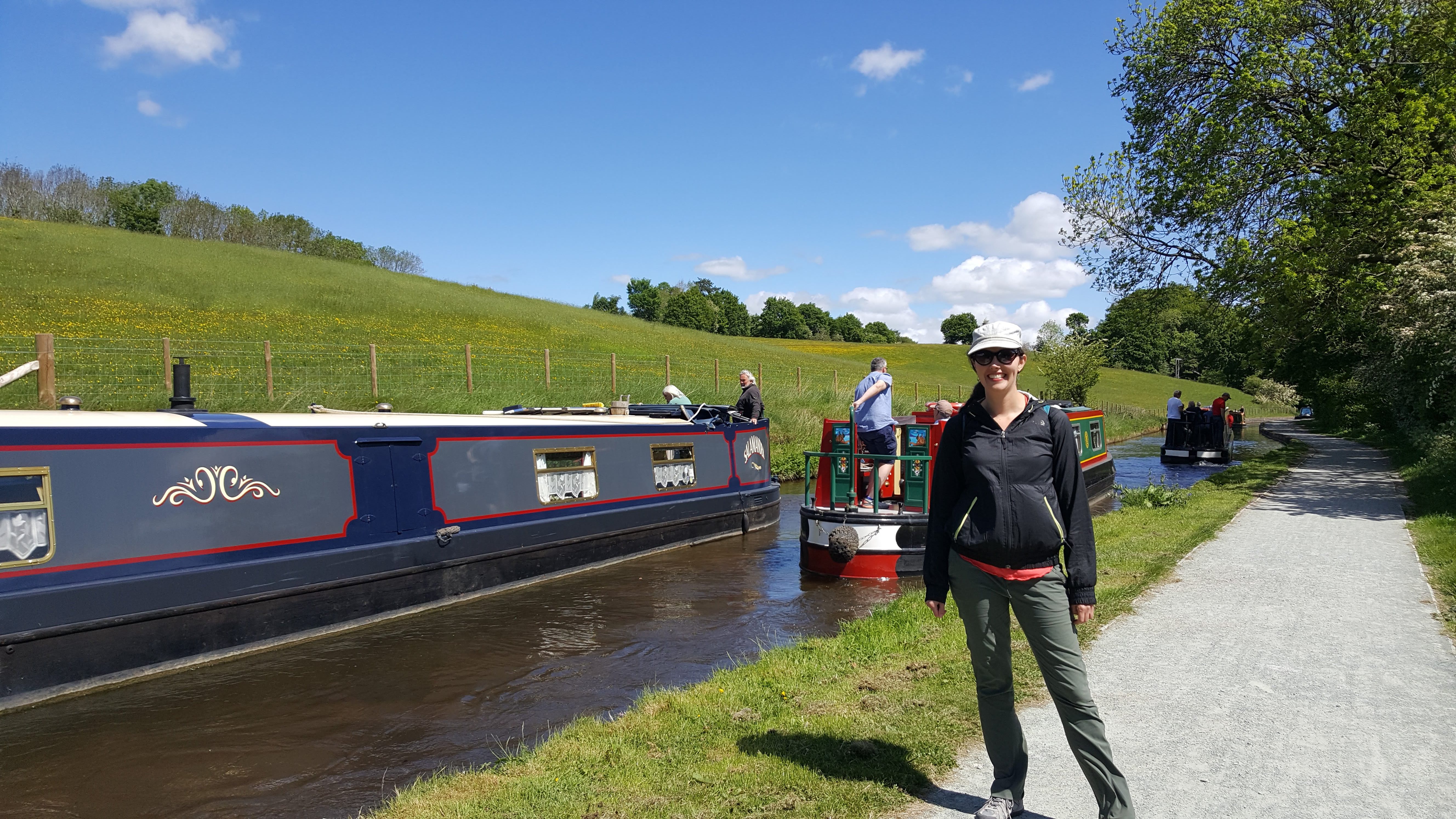 Walking alongside the Llangollen Canal in Wales