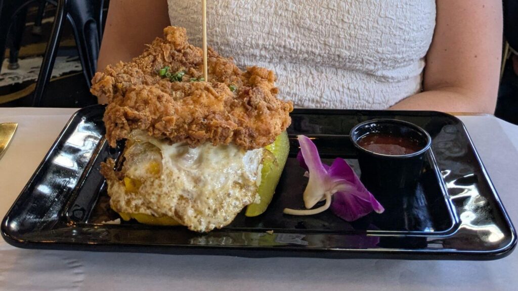 The best Atlanta brunch - chicken biscuit at The Real Milk & Honey