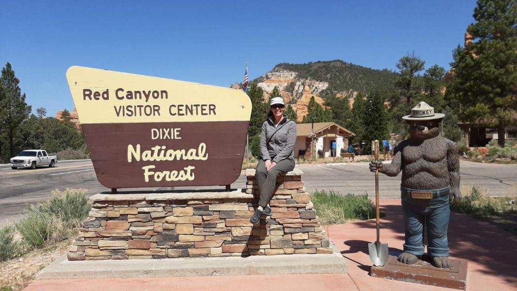 Dixie National Forest Red Canyon Visitor Center Sign