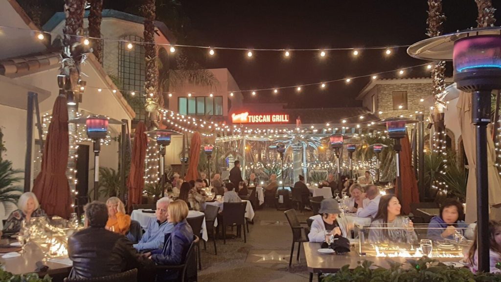 Outdoor dining at Sammy G's Tuscan Grill
