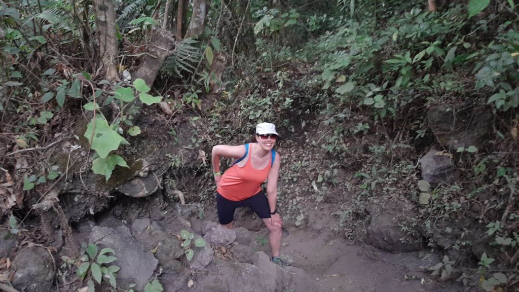On the Pacaya Volcano Trail in the forest