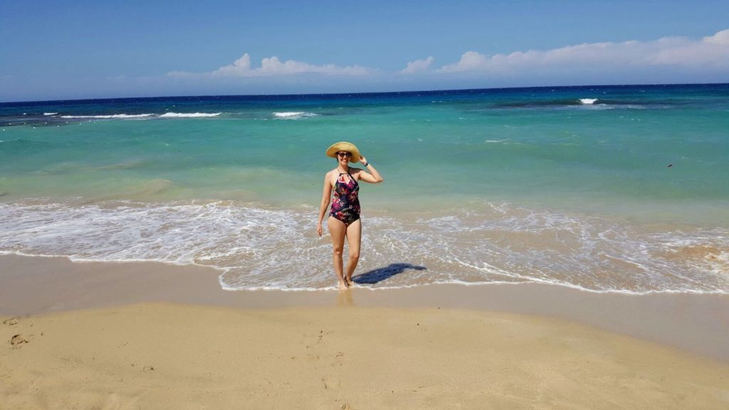 Credit Card Travel Hacking: Walking in the sand on a Jamaica beach