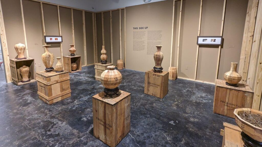 Art handling crate exhibit at the Houston Center for Contemporary Craft