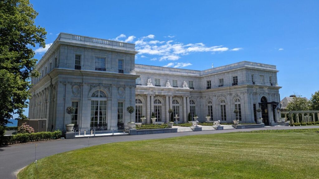 Outside of Rosecliff in Newport