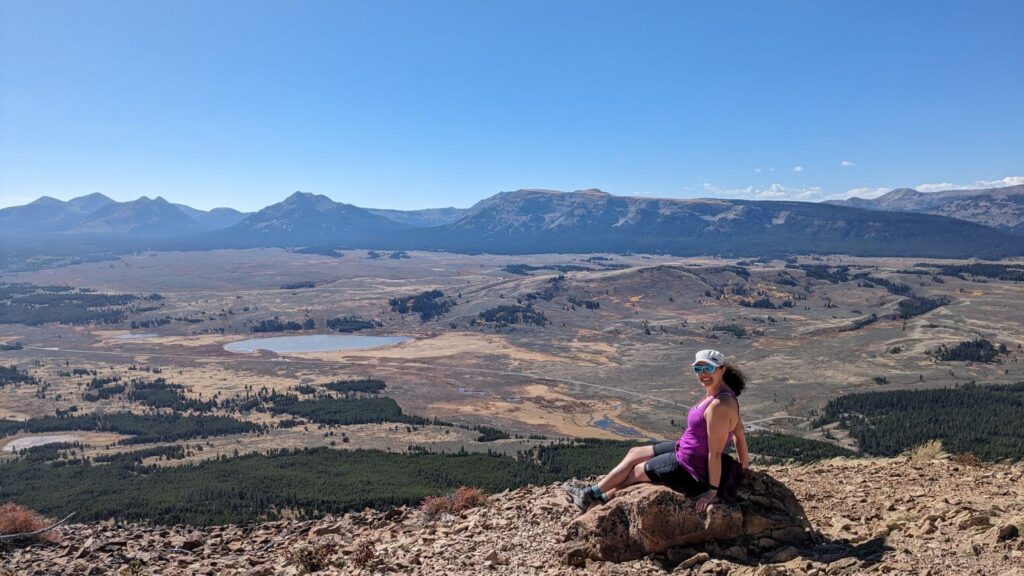 Sitting on top of Bunsen Peak at Yellowstone NP