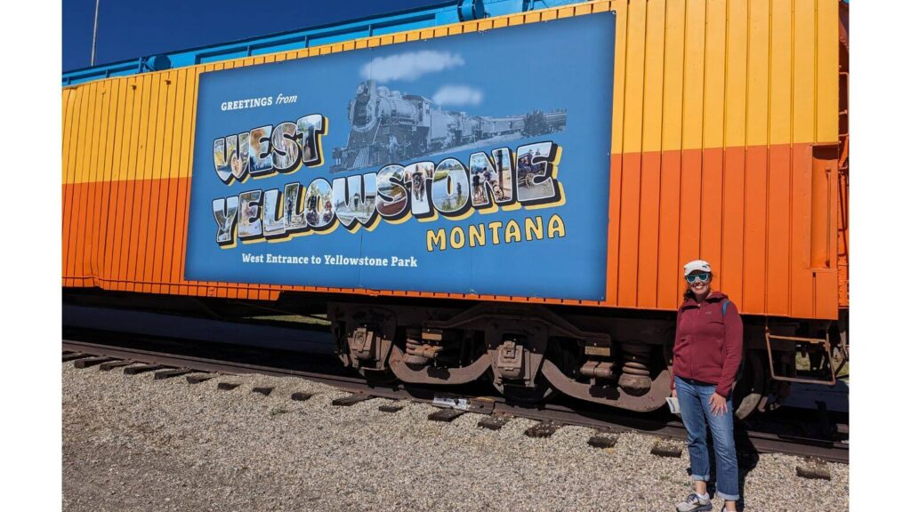 West Yellowstone Mural on a Railroad Car